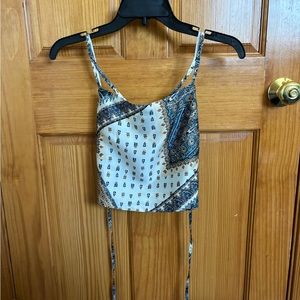 NWOT SHEIN bandana design tied crop top